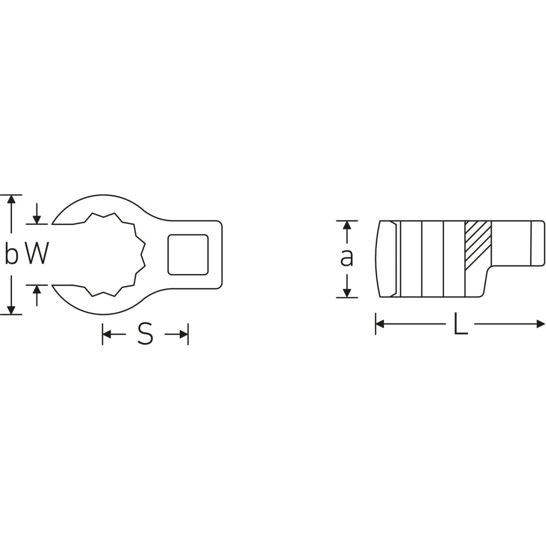 Stahlwille 02490048 CROW-RING 440A Spanners, 3/8 inch Drive, 1 inch Size