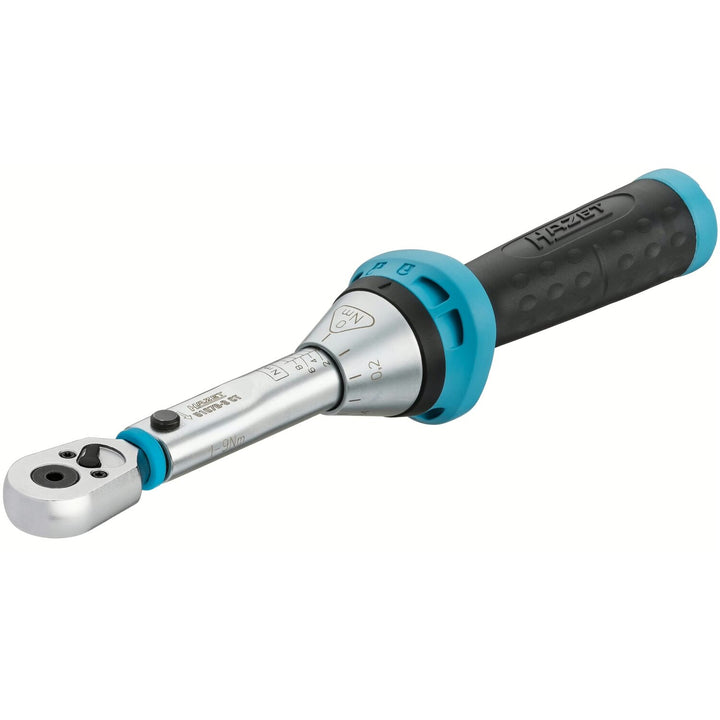 Hazet 5107B-3CT 1/4 inch (6.3 mm) hexagon ∙ hollow Torque wrench with reversible ratchet for screwdriver bits ∙ 1 – 9 Nm ∙ ±4%