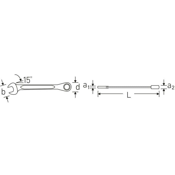 Stahlwille 40171414 17F  Combination Ratchet Wrenches 14 mm