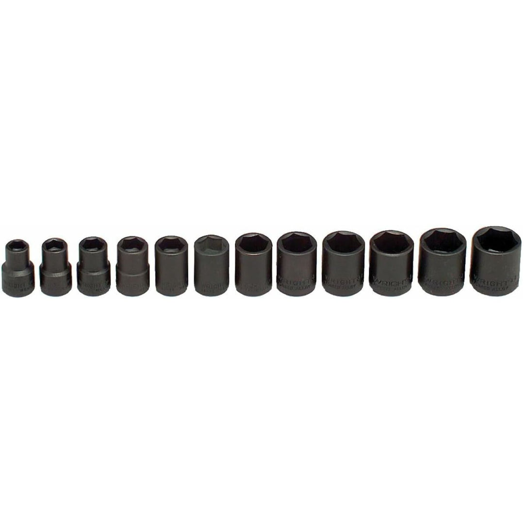 Wright Tool 356 3/8" Drive 6 Point Standard Impact Socket Set 12 Piece