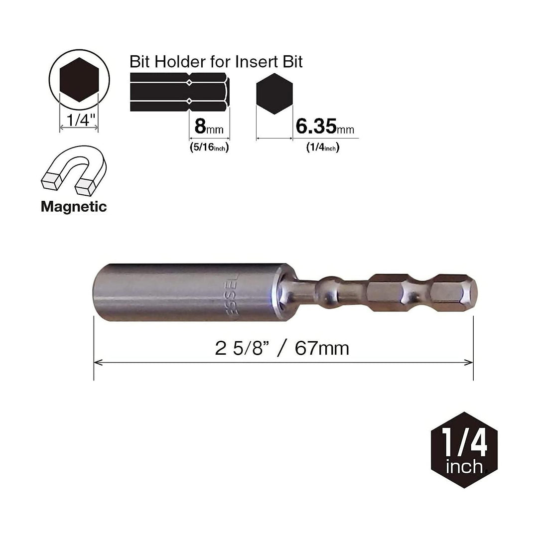 Vessel Tools IBHBM67 Impact-Ball Torsion Bit Holder