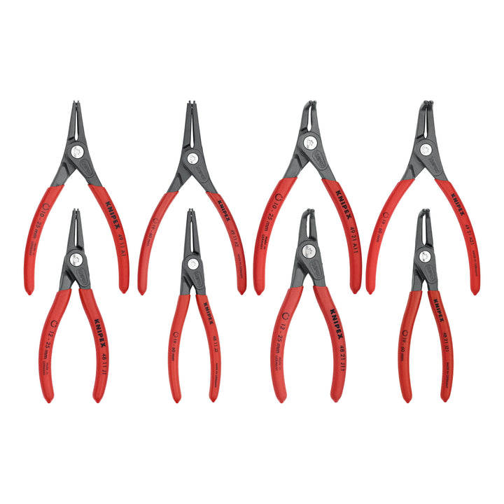 Knipex 00 20 04 SB 8 Pc Precision Snap Ring Pliers Set