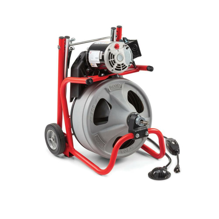 Ridgid 52363 K-400 Machine with Gloves & Std. Equipment: C-32 IW 3/8" x 75' (10 mm x 23 m) Solid Core (Integral Wound) Cable, T-260 Tool Set