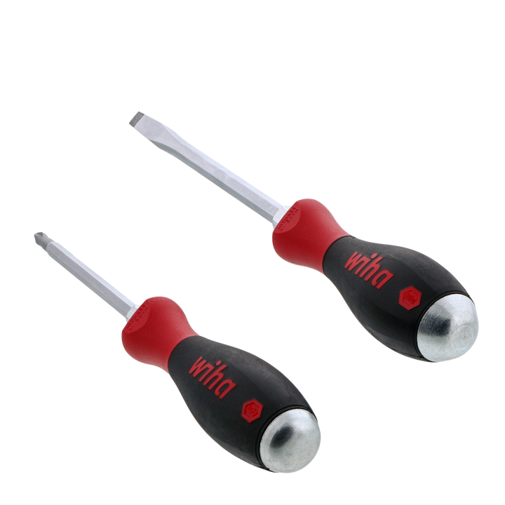 Wiha Tools 53082 SoftFinish X Heavy Duty Slotted / Phillips Screwdriver Set, 2 Pc.