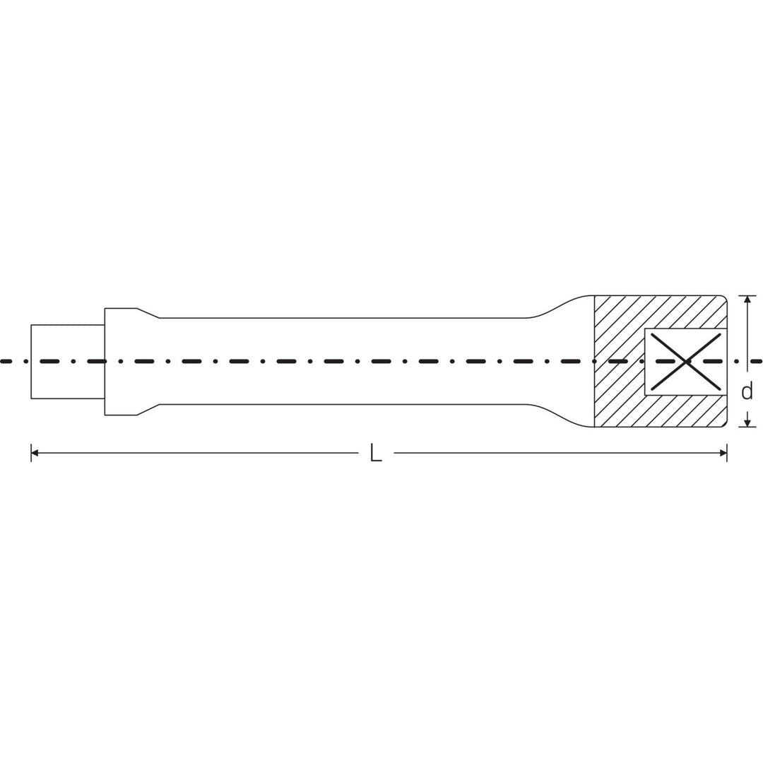 Stahlwille 13010003 130mm Long 1/2" Extension
