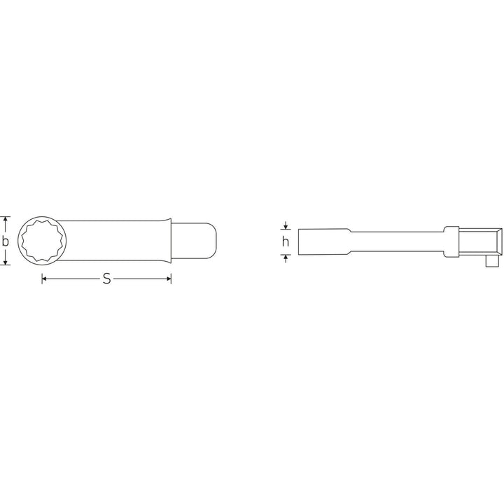 Stahlwille 58620013 732G/10 Ring insert tool 13 mm, 9x12 mm