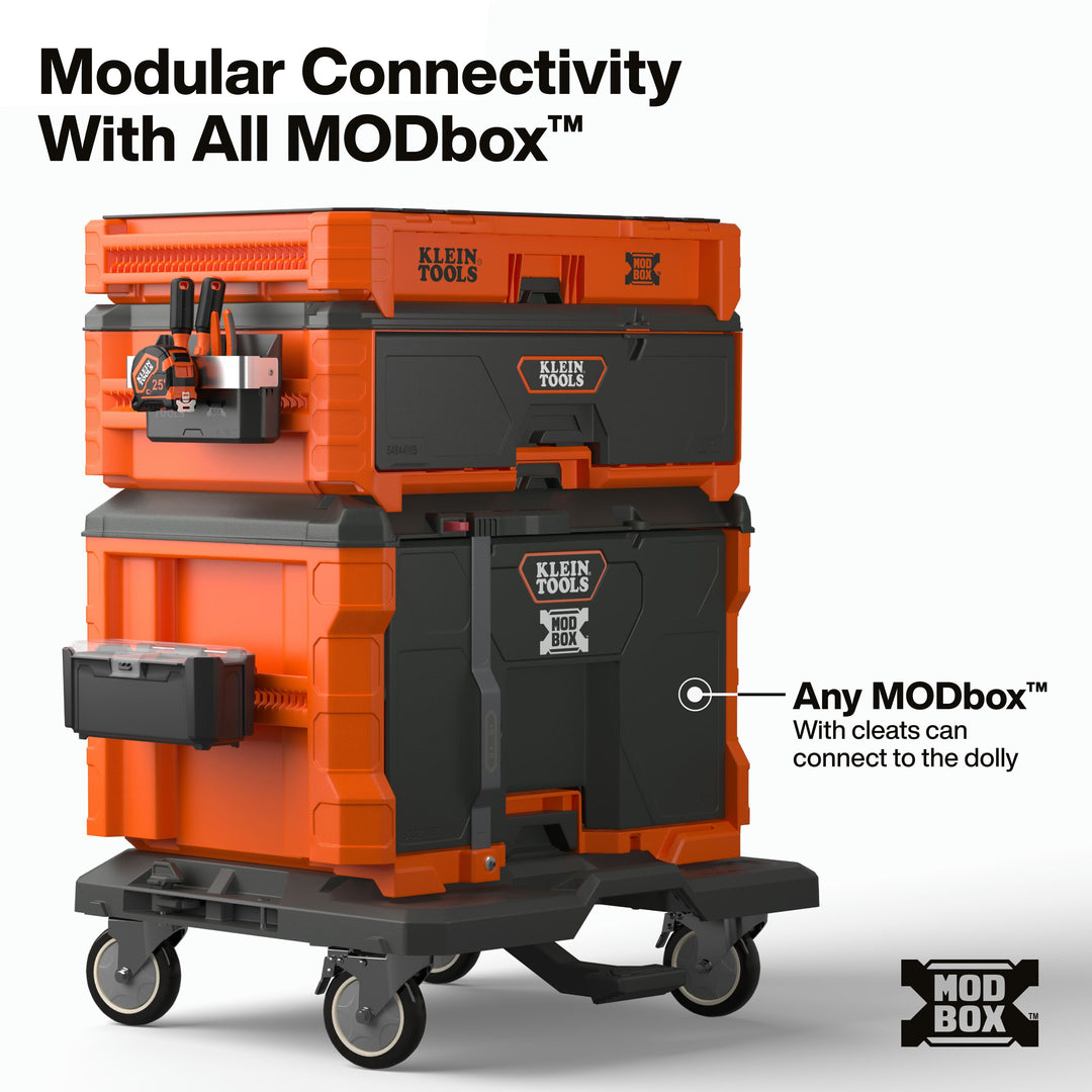 Klein Tools 54828MB MODbox 4-Wheel Caster Dolly with Interlocking Design