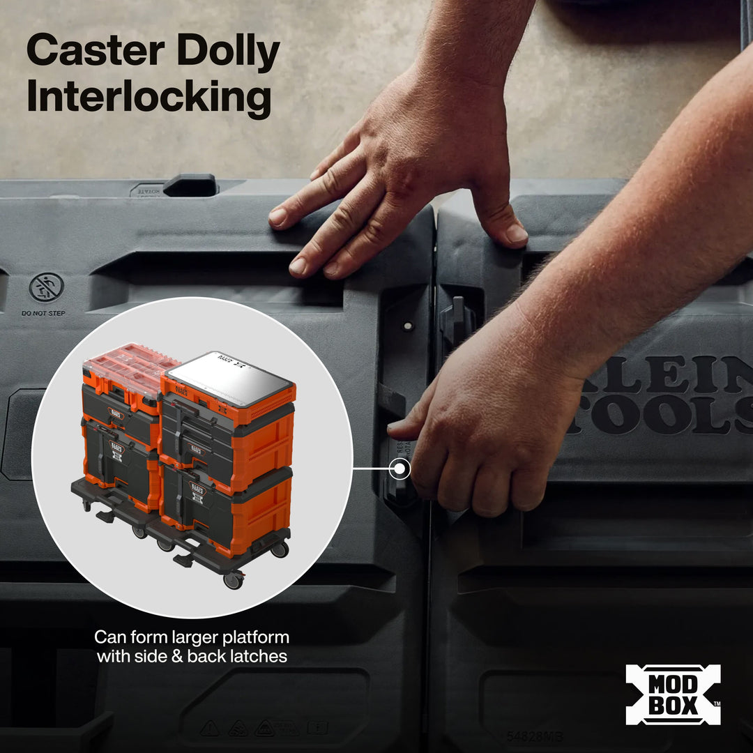 Klein Tools 54828MB MODbox 4-Wheel Caster Dolly with Interlocking Design