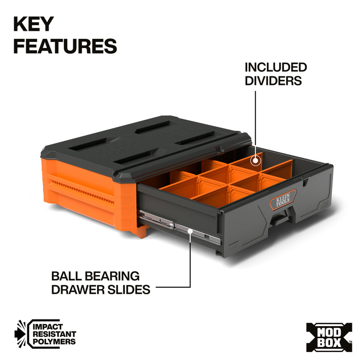 Klein Tools 54844MB MODbox Compact Single Drawer, Full Width