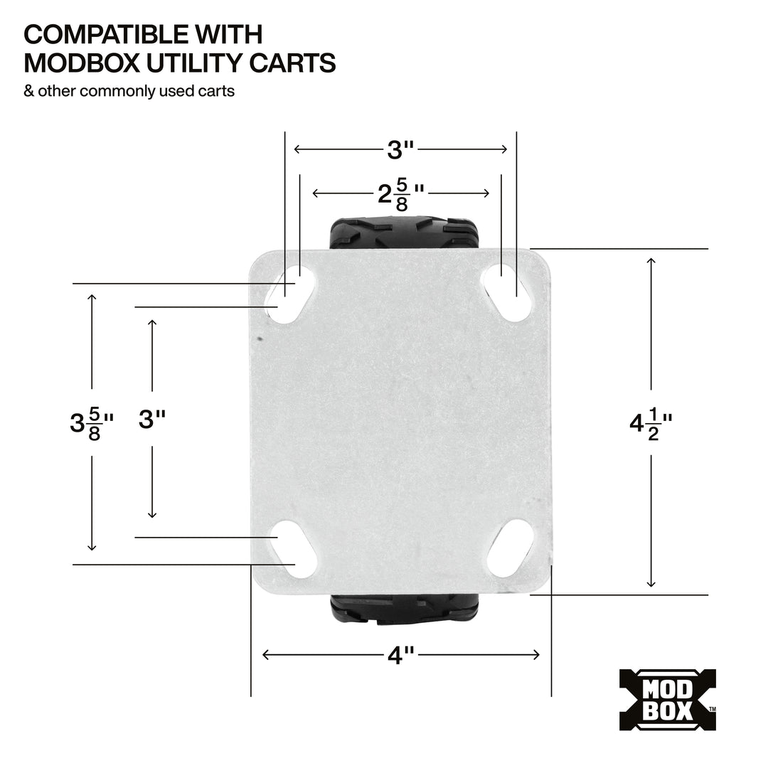 Klein Tools 54851MB MODbox Utility Cart 8'' Wheel, 4-Pack
