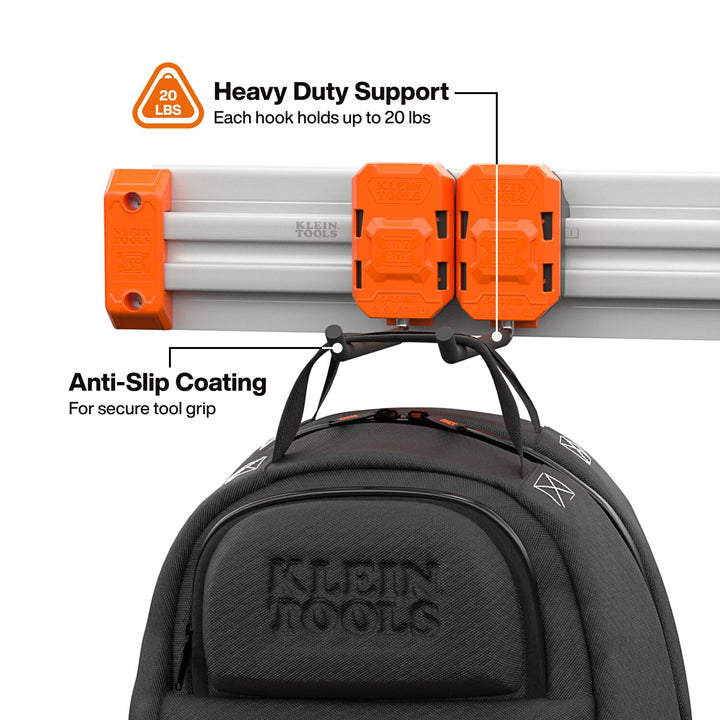 Klein Tools 54858MB MODbox Wall System, Long Hook, 2-Pack