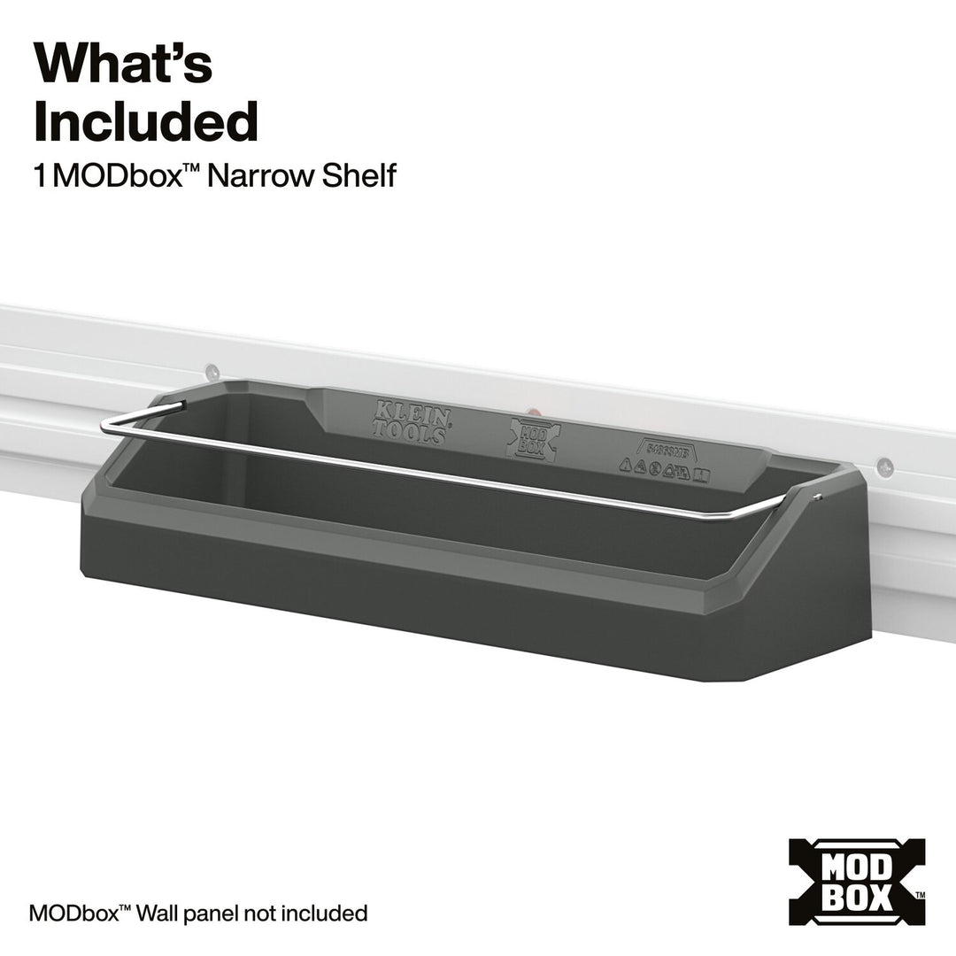 Klein Tools 54863MB MODbox Wall System, Narrow Shelf
