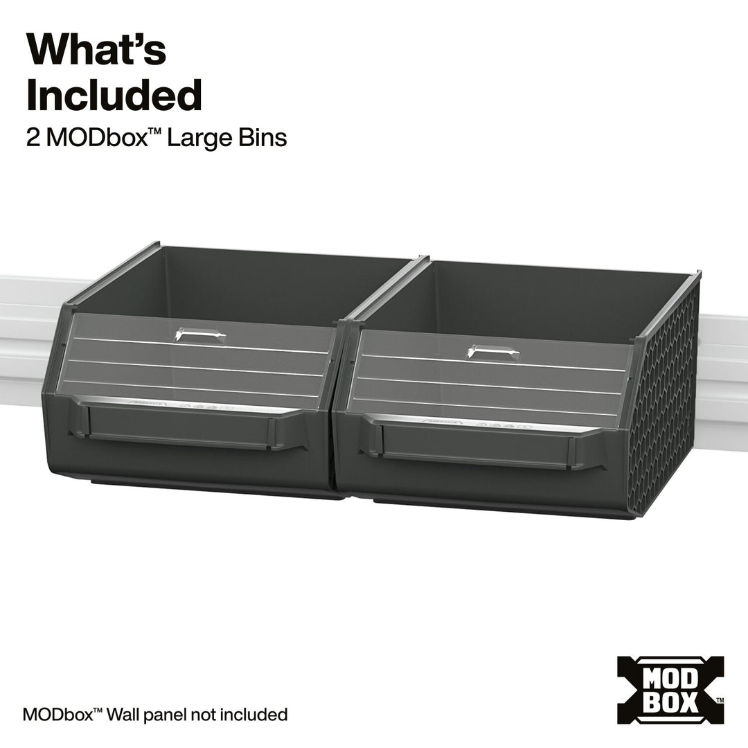 Klein Tools 54864MB MODbox Wall System, Large Bin, 2-Pack