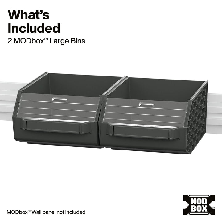 Klein Tools 54864MB MODbox Wall System, Large Bin, 2-Pack
