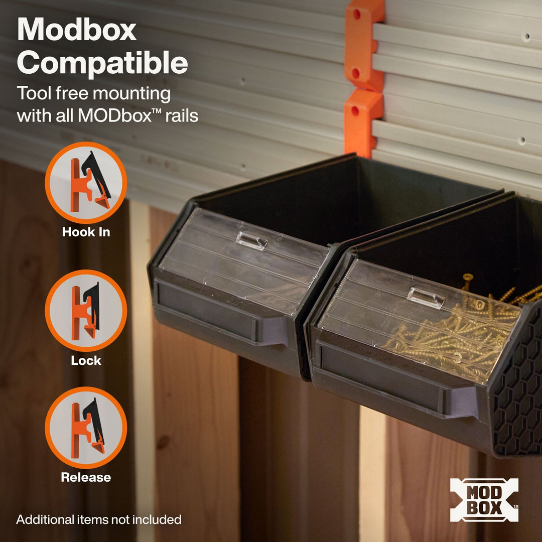 Klein Tools 54864MB MODbox Wall System, Large Bin, 2-Pack