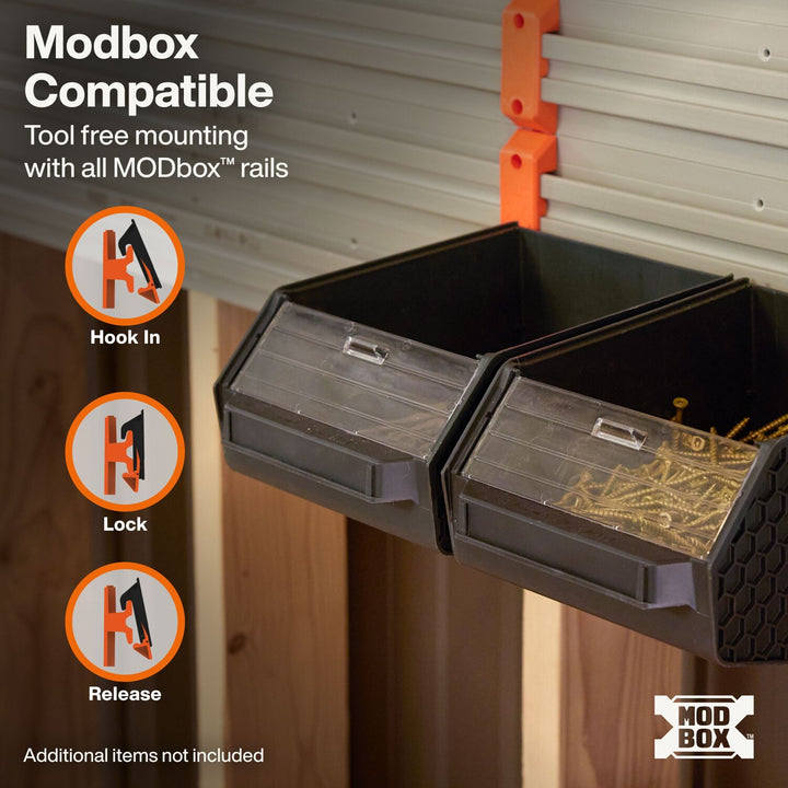 Klein Tools 54864MB MODbox Wall System, Large Bin, 2-Pack