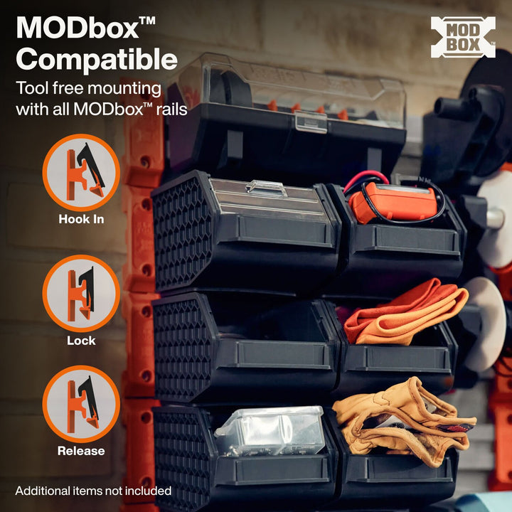 Klein Tools 54865MB MODbox Wall System, Small Bin, 3-Pack