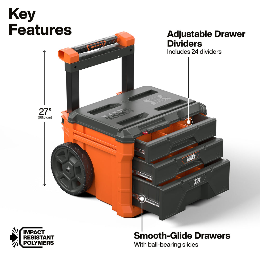 Klein Tools 54890MB MODbox Three Drawer Rolling Toolbox