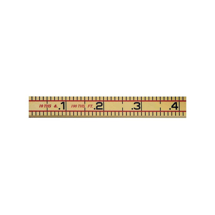 US Tape 55125 Rhino Fiberglass Folding Ruler 5/8" x 6' Engineer's: 10ths Front Side, 16ths Back Side