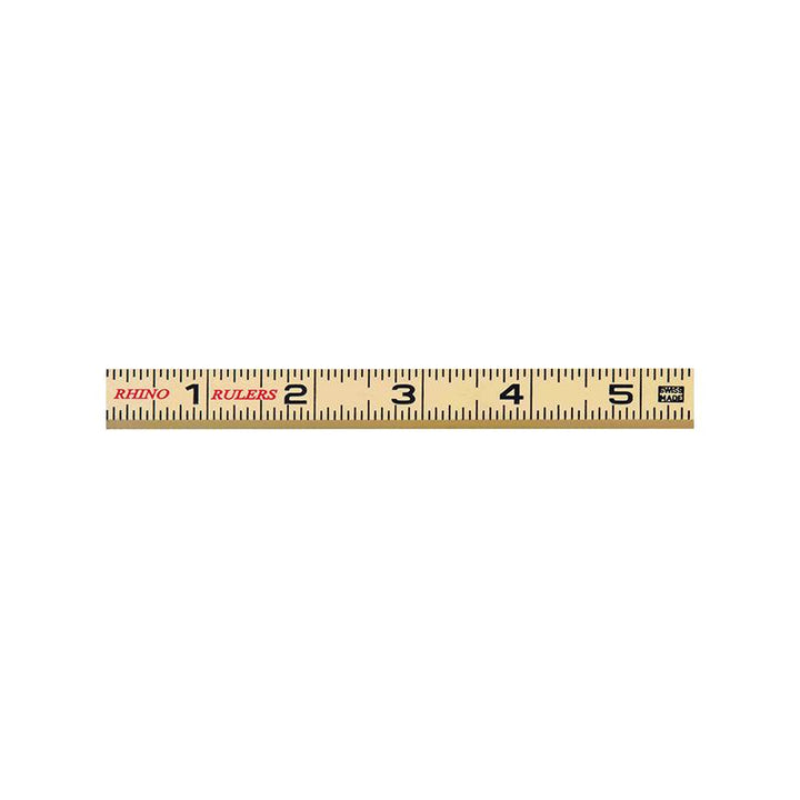 US Tape 55160 Rhino Fiberglass Folding Ruler 5/8" x 6' Carp with 6" sliding extension, Yellow