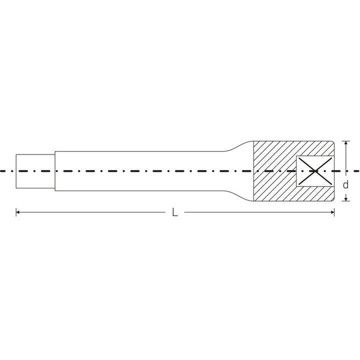 Stahlwille 11010001 405 Extension, 1/4" Drive 54 mm