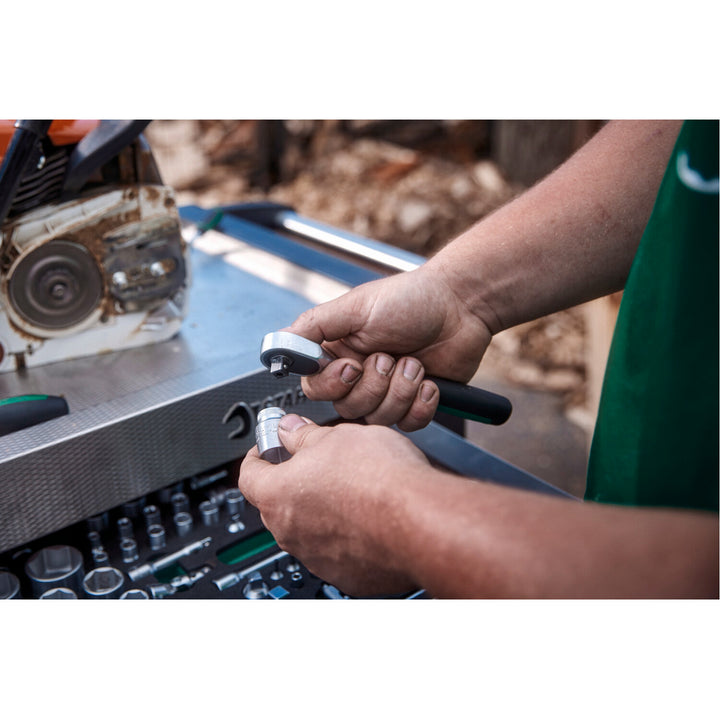 Stahlwille 12111020 435QR N QuickRelease Ratchet, Fine Tooth, 3/8"