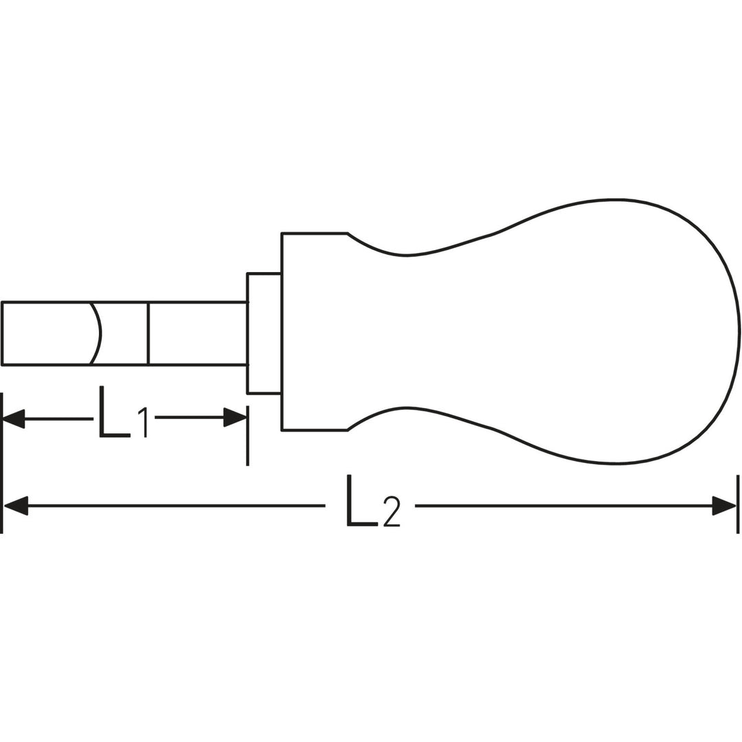 Stahlwille 47241045 4724 DRALL 3.5mm Slotted Stubby Screwdriver