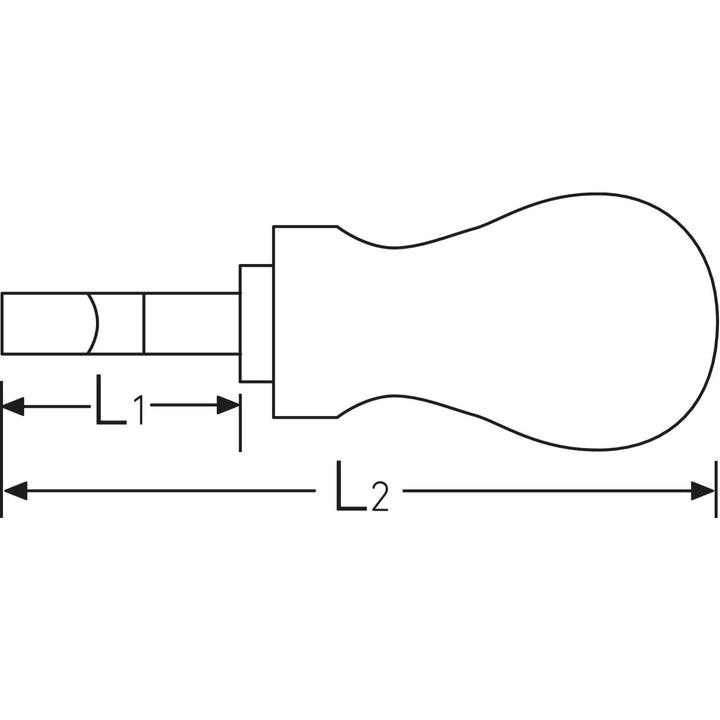 Stahlwille 47241080 4724 DRALL 8mm Slotted Stubby Screwdriver