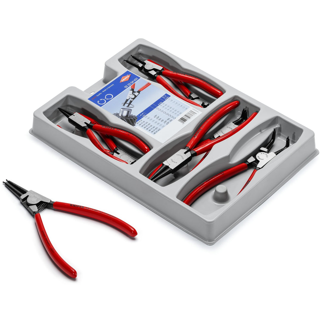 Knipex 00 20 04 SB 8 Pc Precision Snap Ring Pliers Set