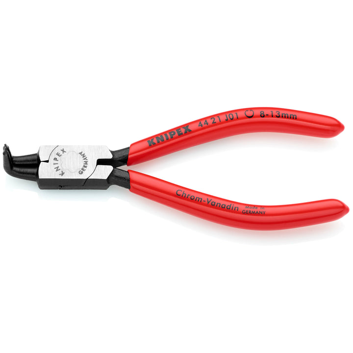 Knipex 44 21 J01 5 1/8" Internal 90° Angled Snap Ring Pliers-Forged Tips