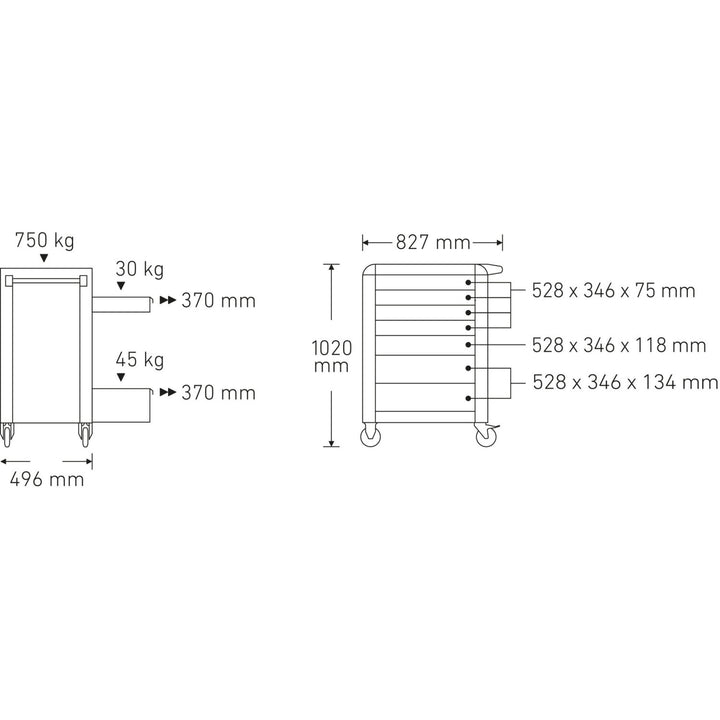 Stahlwille 81200164 Tool trolley