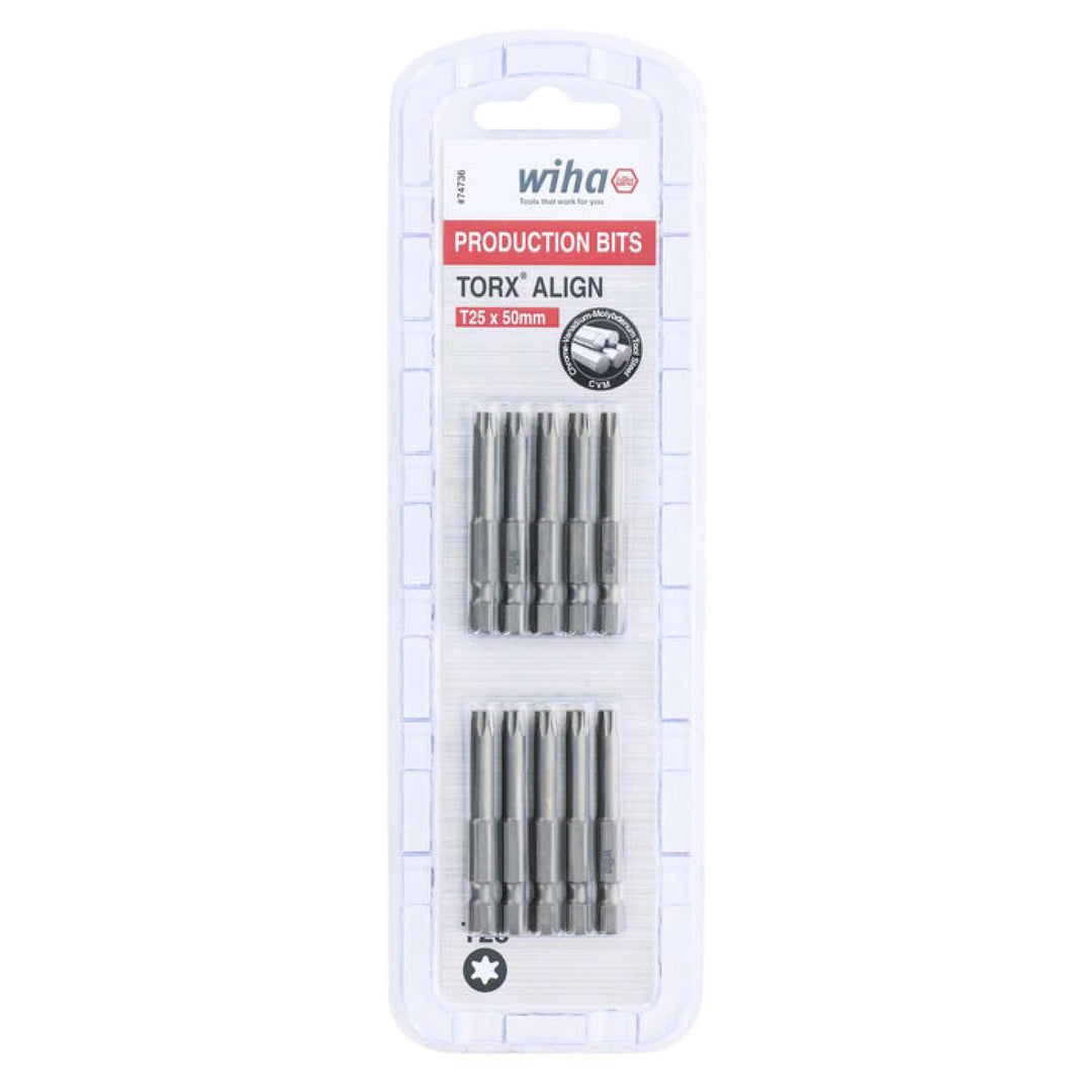 Wiha Tools 74736 TORX® Align Power Bit, T25 x 50 mm, 10 Pk.