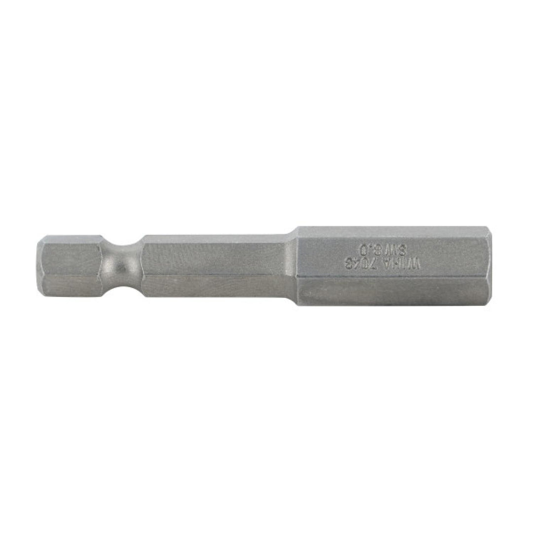 Wiha Tools 74380 Hex Metric Power Bit, 8.0 mm x 50 mm, 10 Pk.