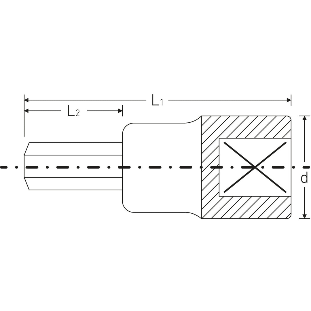 Stahlwille 02450014 49a 3/8" Hex Socket, 7/32"