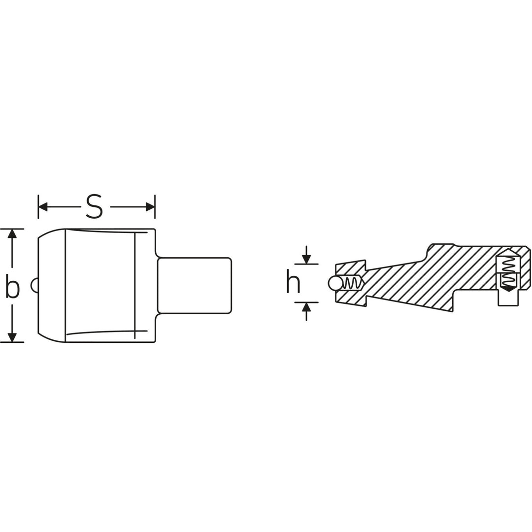 Stahlwille 58290012 7370/10-2 Adaptor, 7370/10-2 Insert adapter