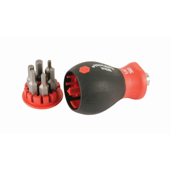Wiha Tools 38058 6-in-1 Stubby Bit Holder Hex Inch Set