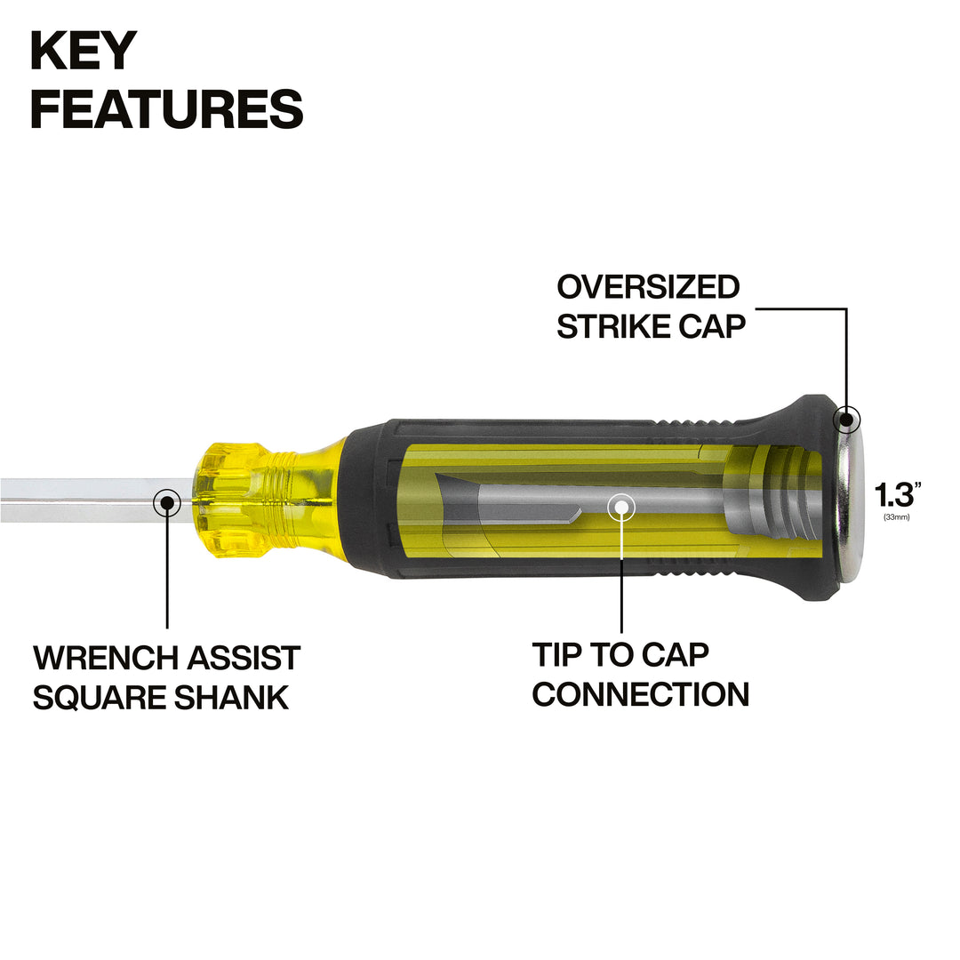 Klein Tools 6004DD Keystone Demolition Driver, 1/4"