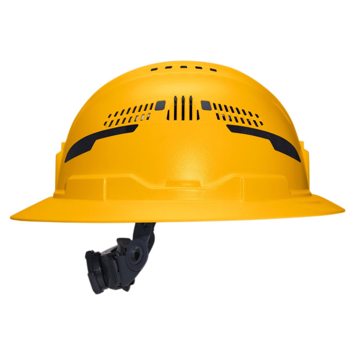 Klein Tools 60489T2 Class E Type-2 Hard Hat, Non-Vented Full Brim Style with Strap, Yellow