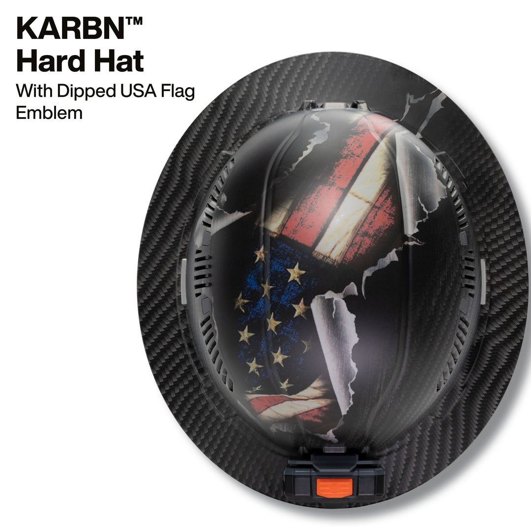 Klein Tools 60347FS Hard Hat, Freedom Series KARBN Pattern, Vented Full Brim, Class C