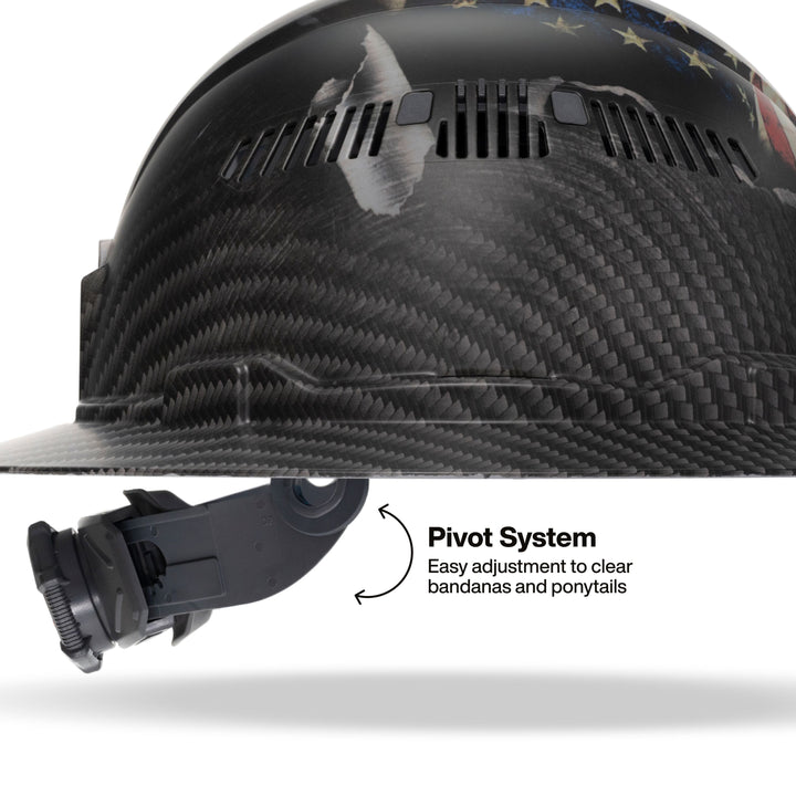 Klein Tools 60347FS Hard Hat, Freedom Series KARBN Pattern, Vented Full Brim, Class C