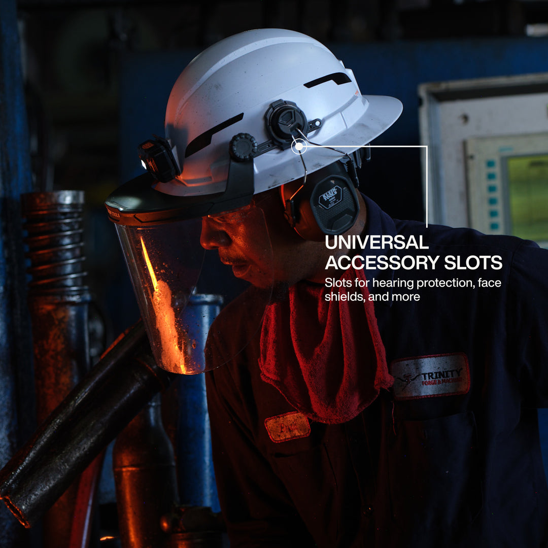 Klein Tools 60400T2 Type-2 Hard Hat, Non-Vented Full Brim Style, White