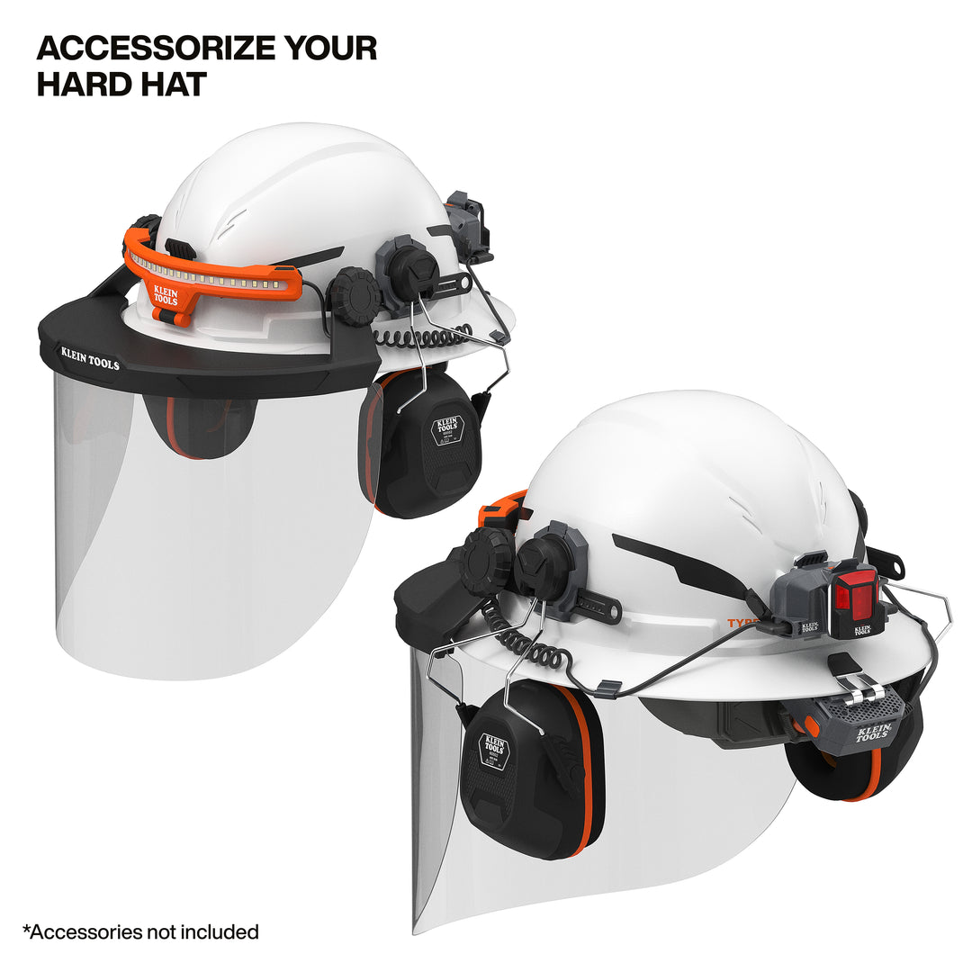 Klein Tools 60400T2 Type-2 Hard Hat, Non-Vented Full Brim Style, White