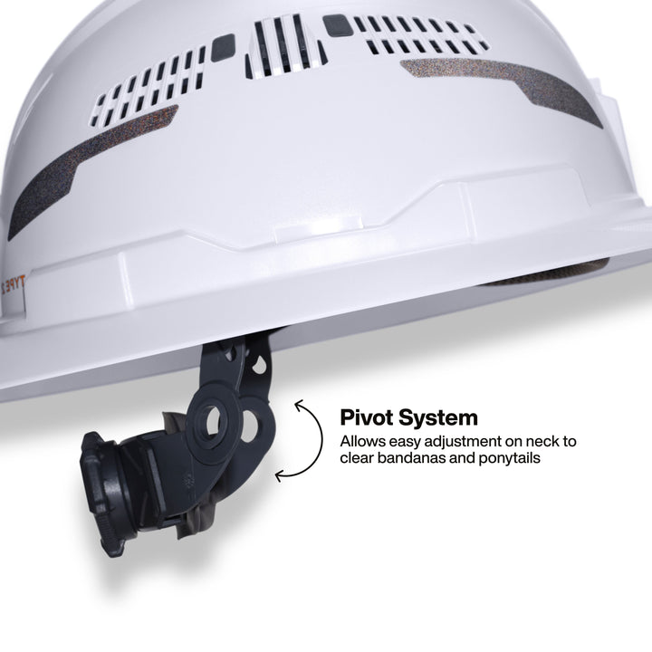 Klein Tools 60401T2CND Class C Type-2 Hard Hat, Vented Full Brim, Strap, White, CAN ONLY