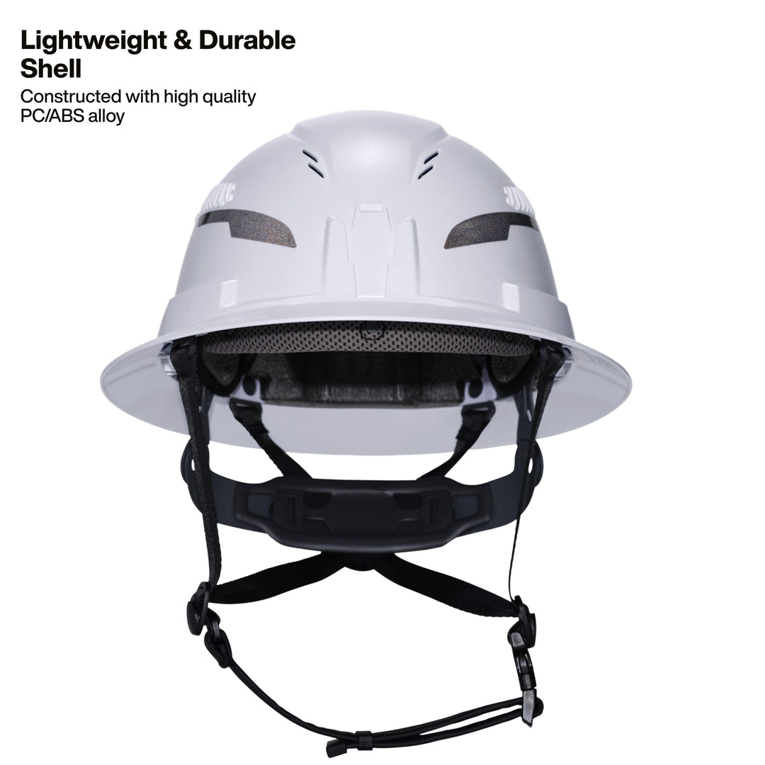Klein Tools 60401T2CND Class C Type-2 Hard Hat, Vented Full Brim, Strap, White, CAN ONLY