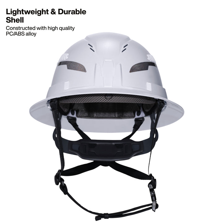 Klein Tools 60401T2CND Class C Type-2 Hard Hat, Vented Full Brim, Strap, White, CAN ONLY