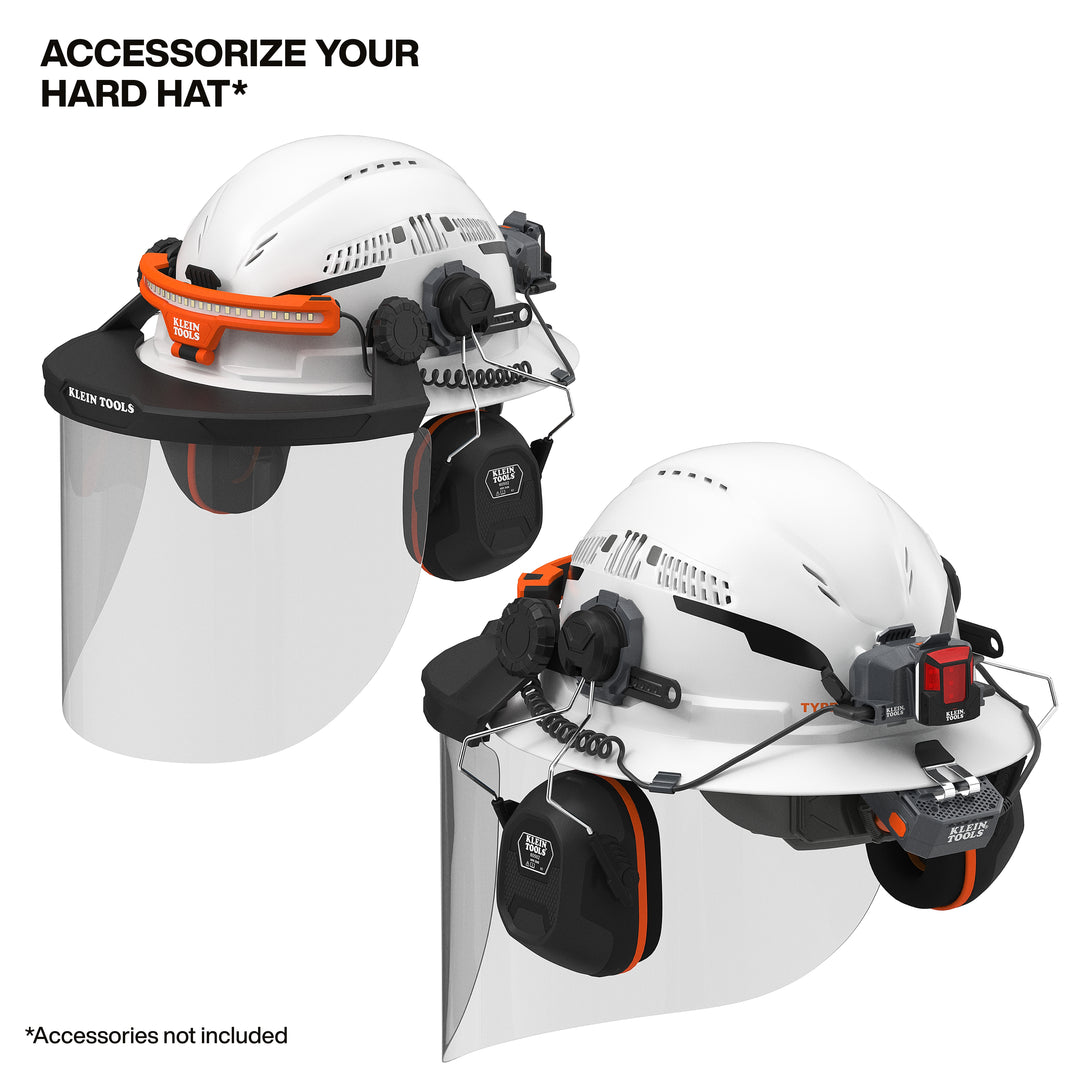 Klein Tools 60401T2 Type-2 Hard Hat, Vented Full Brim Style, White