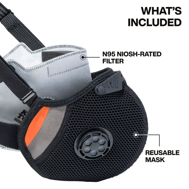 Klein Tools 60506 N95 Reusable Face Mask with Filter
