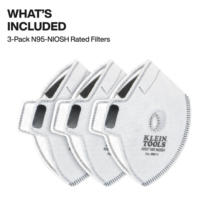 Klein Tools 60507 N95 Replacement Filters, 3-Pack