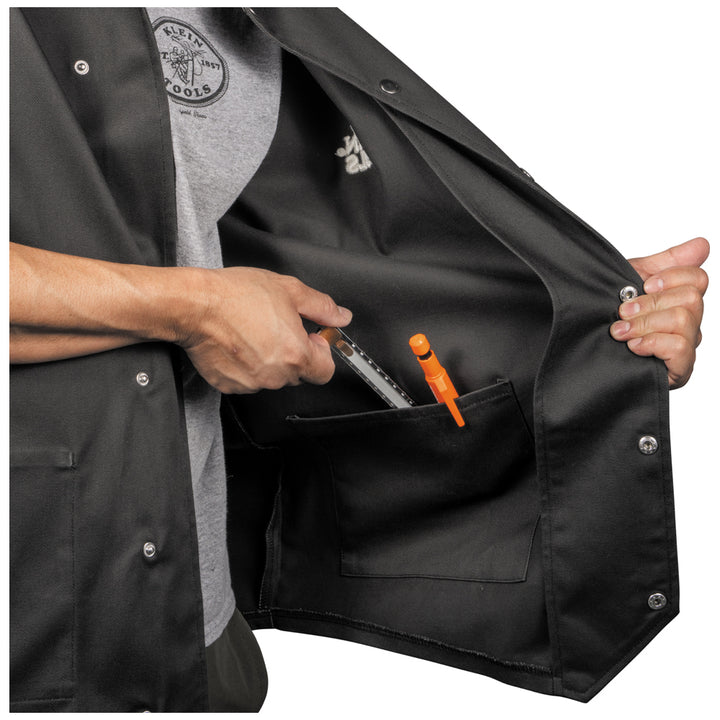 Klein Tools 60789 Flame-Resistant Welding Jacket with Removable Welding Sleeves, XL
