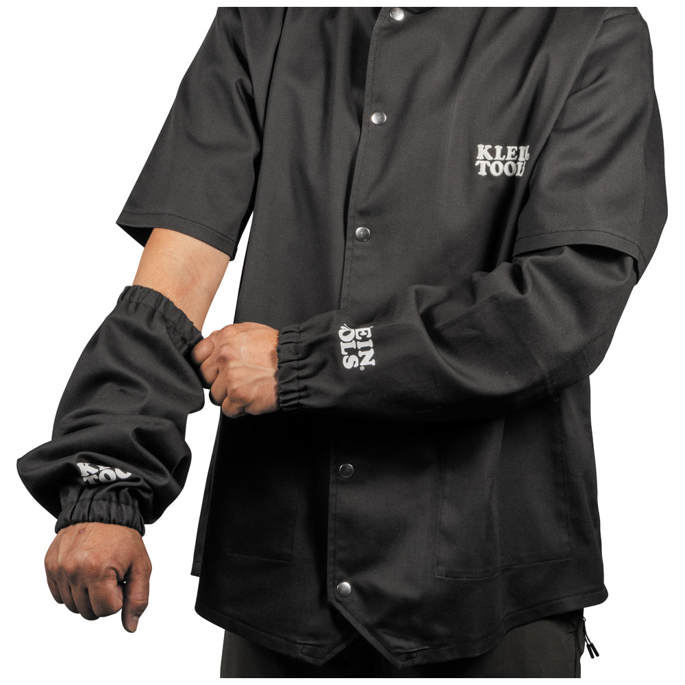 Klein Tools 60789 Flame-Resistant Welding Jacket with Removable Welding Sleeves, XL